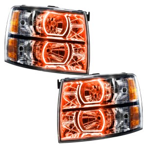 Chevrolet Silverado Headlight Assemblies - ORACLE Lighting - ColorSHIFT w/ BC1 Controller, Chrome Housing - `07-`13